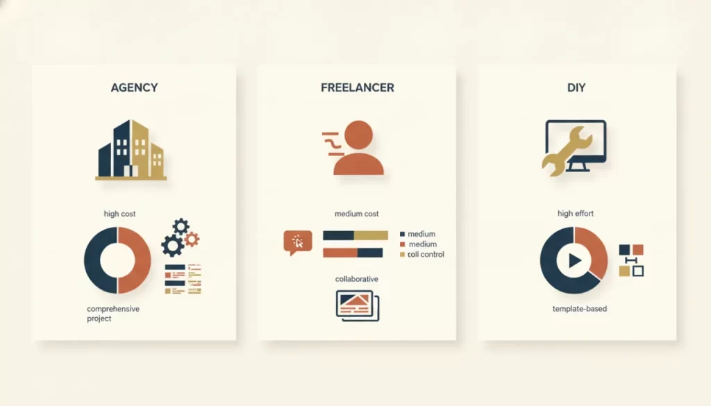 Agency vs Freelancer vs DIY Website | Texas Business Guide