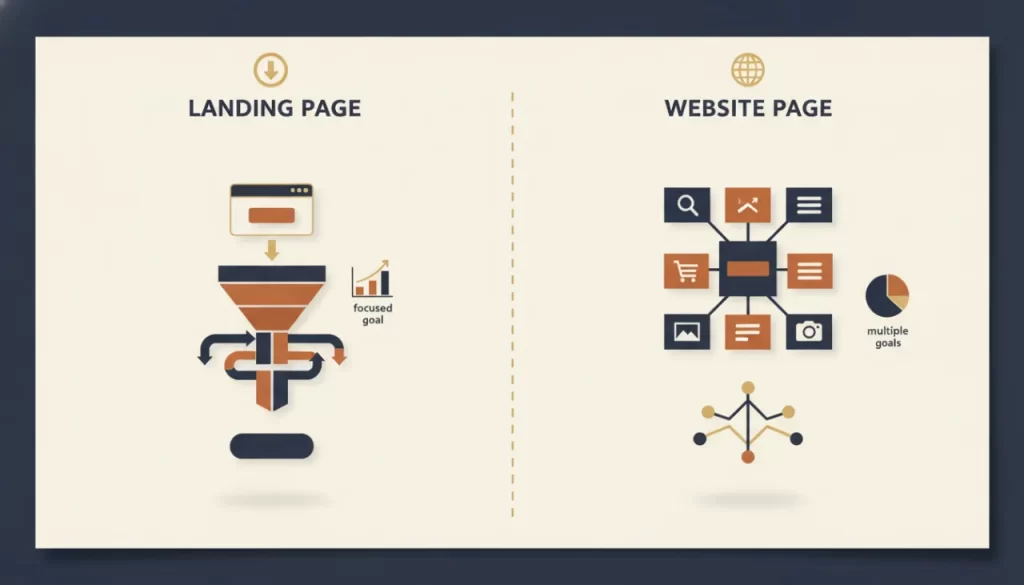 Landing Pages vs. Website Pages: Key Differences