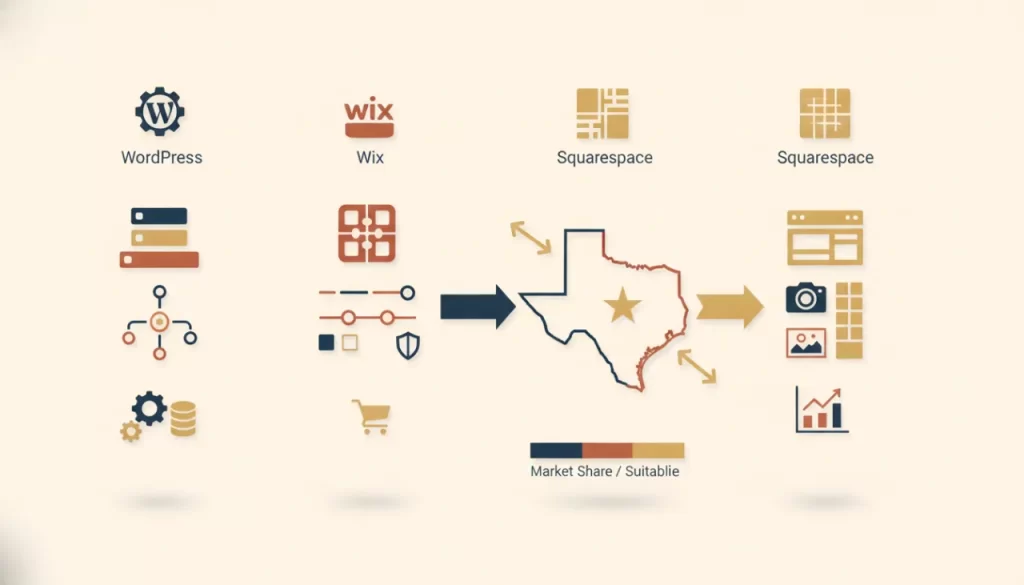 WordPress vs Wix vs Squarespace for Texas Businesses