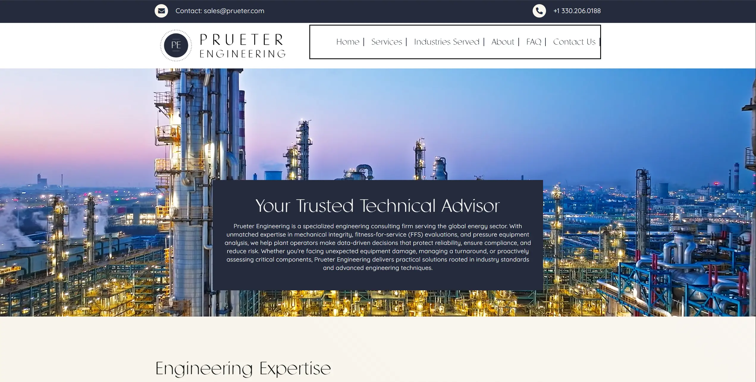 Prueter Engineering website